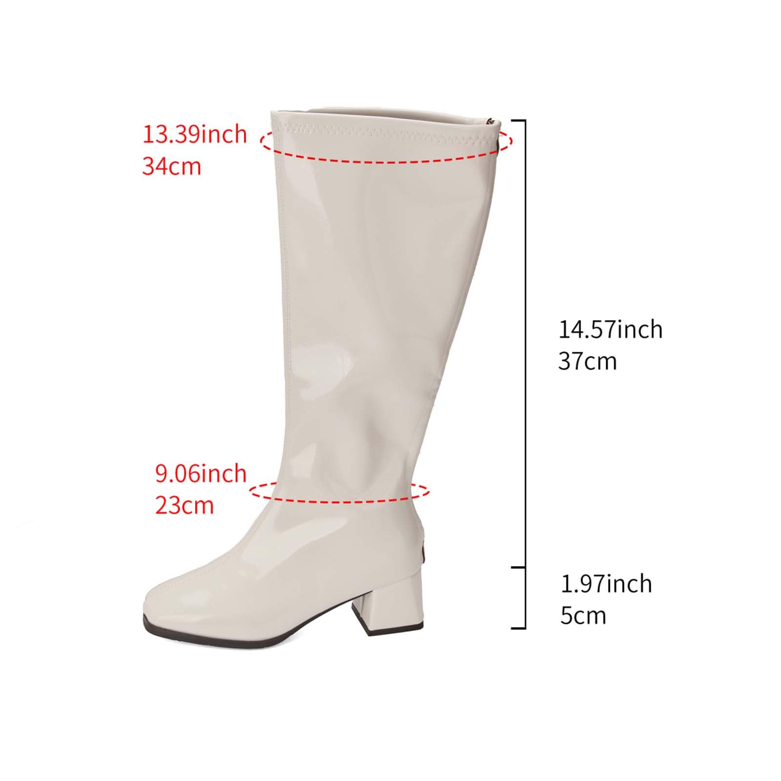 Generisch Botas de media altura 2027 con tacón de bloque estilo equitación, elegantes y cómodas, con suela deslizante, para uso diario y actividades al aire libre.