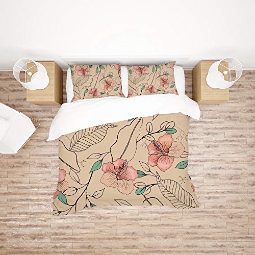 Parure de lit King Size pour des nuits sereines sans repassage grâce au polyester fluide - 3