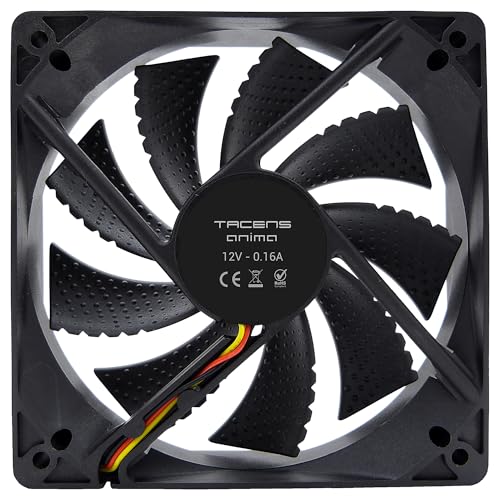 Miniatura 2 de Tacens Anima Af12, Ventilador Pc 120mm, Rodamientos Fluxus Ultrasilencioso, 9 Aspas, Color Negro