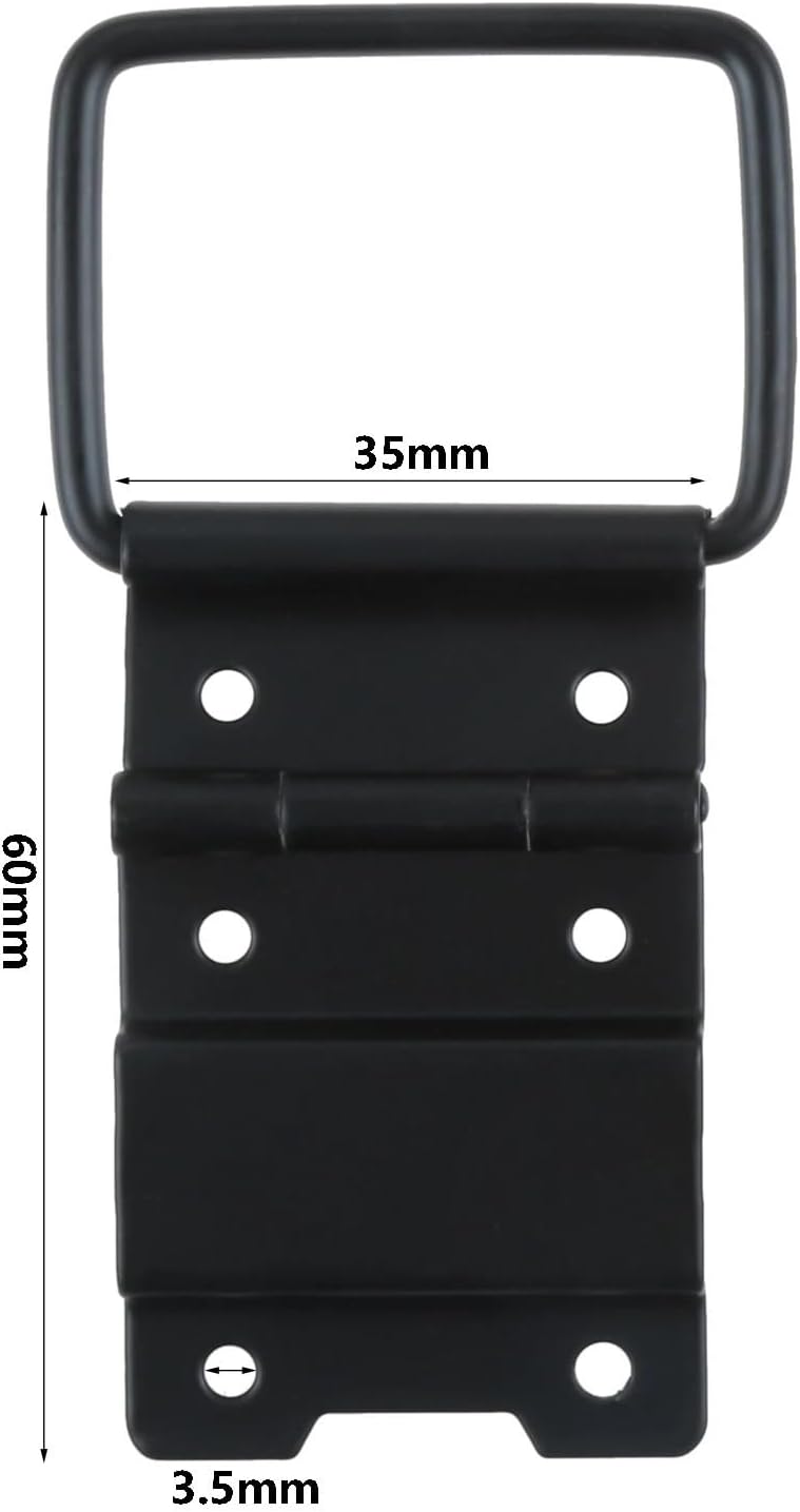 Metal Support Hinges 6 Holes Cabinet Door Lockers Furniture Hinge Toolbox Suitcase Fitting 2Pcs(Silver)