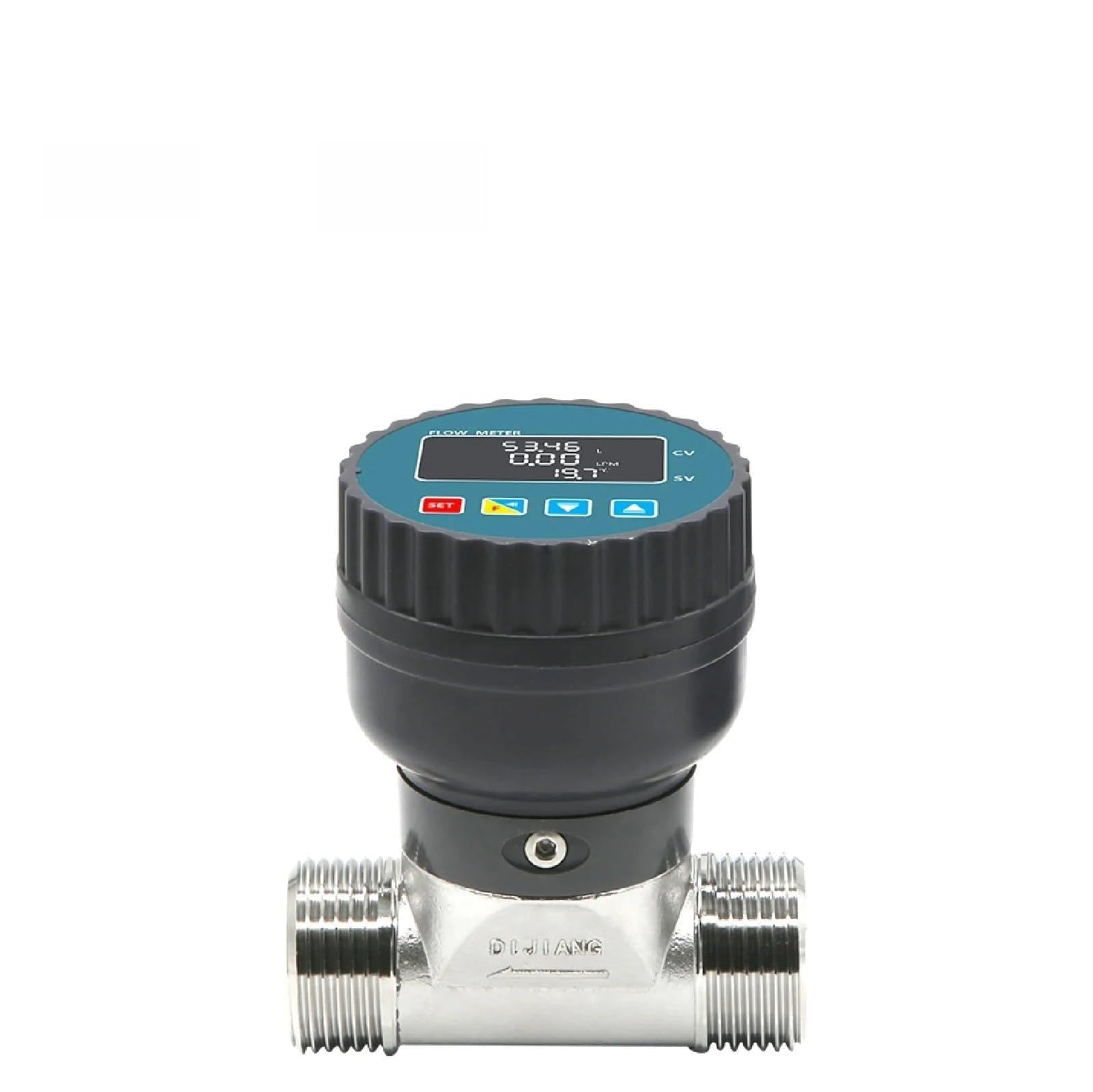 Medidor de Flujo con Pantalla Digital de Acero Inoxidable RS485, medidor de Flujo de Agua líquida de Alta precisión, Sensor de Flujo electrónico for jardín de Granja(DN25)