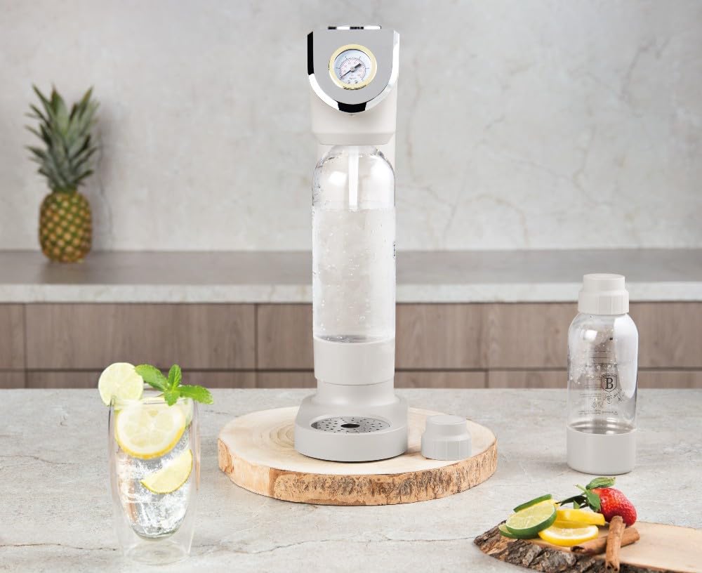 Berlinger Haus Sodabar Machine à gazéifier avec baromètre (avec 2 bouteilles de 1 l et 0,5 l)