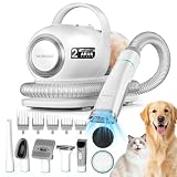 Neakasa Cortapelos Perros y Gatos con aspirador pelos mascotas, 99% Succión de Pelo, Maquina cortar pelo Silenciosa, 5 herramientas de belleza - cepillos para gatos y perros