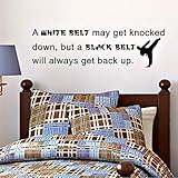Karate Wall Decal, Martial Art Quotes, Karate Gifts For Kids, Martial Art Decor, Karate Belt Display Sticker, Jiu Jitsu Decorations, Boys Karate Gifts, 36'x11' Black