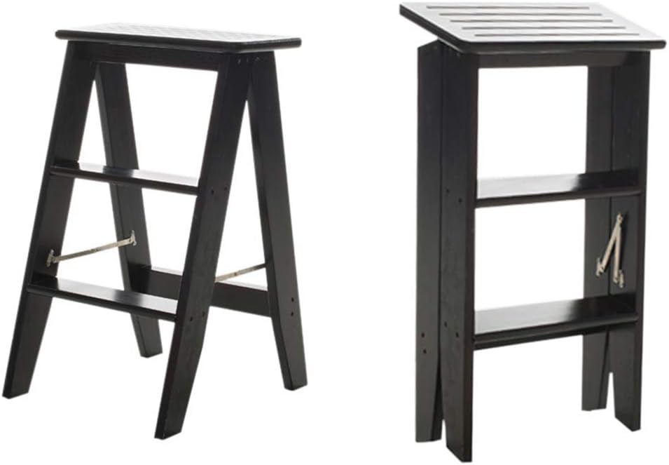 Home Step Stools,Multi-Function Household Folding Ladder Stool, 3-Step Ladder Chair, Shoe Rack, Flower Rack, Kitchen Step Stool, Indoor Ascend Chair,A,A