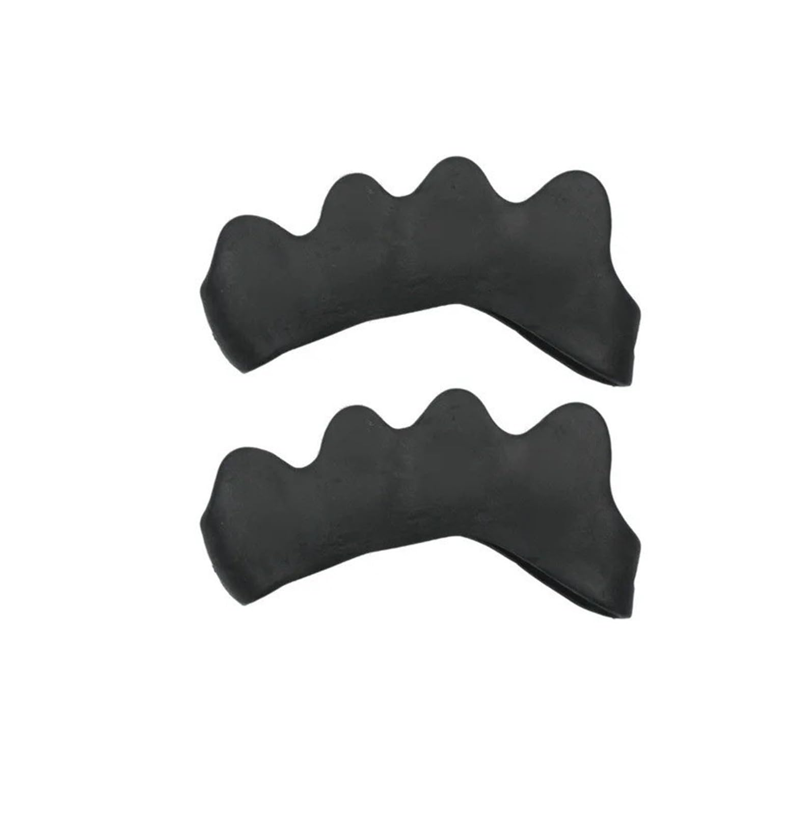 Silicone Toe Separator Bunion Corrector Plantar Fasciitis Straightener FootPain Relief 1 Pair (czarny)