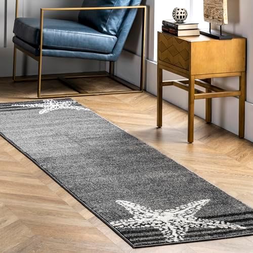 Amazon.com: NEW HOME Cove Nautical Novelty Hand-Hooked Area Rug - Light ...