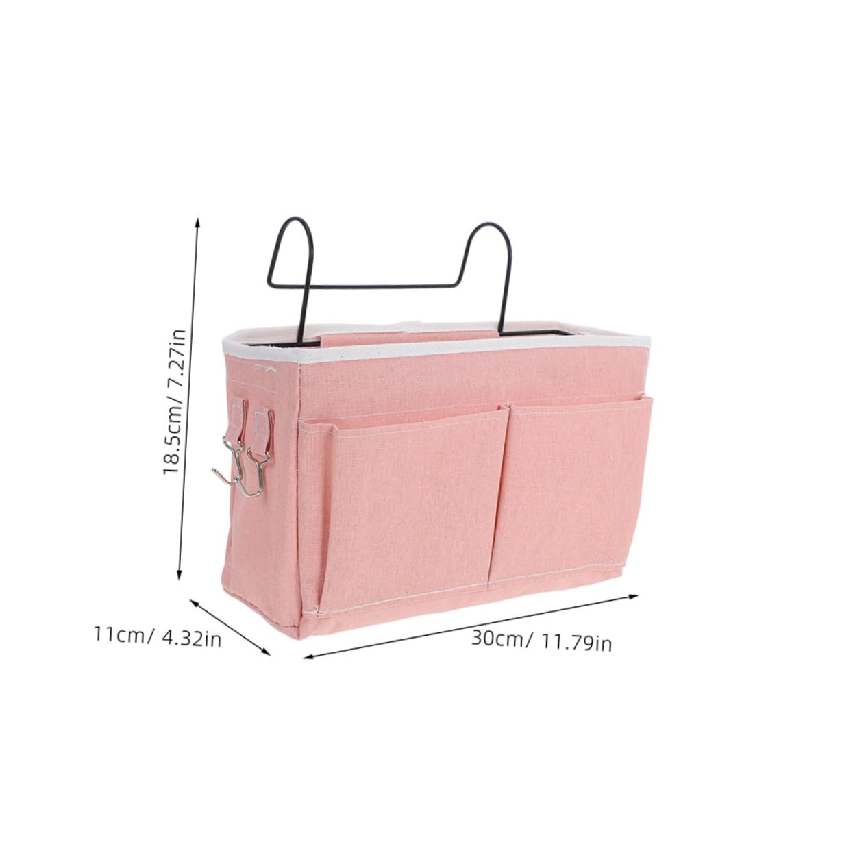 IMIKEYA 2pezzi Borsa Portaoggetti da Appendere in Tessuto Organizer per Libri e Oggetti Essenziali per Letti Castello e Dormitori con Tasche per Comodino