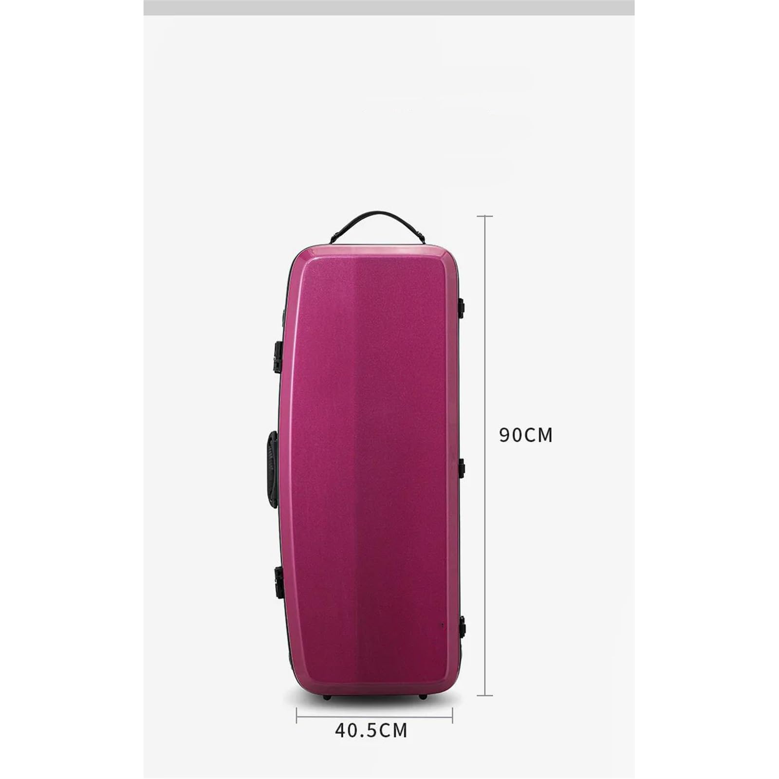 Estuche Para Viola Rectangular De Fibra De Carbono, Tamaño 4/4-3/4, 4 Colores Disponibles, Cerradura De Combinación, Almohadilla Ajustable Para El Cuello Estuche para violín(Purple)