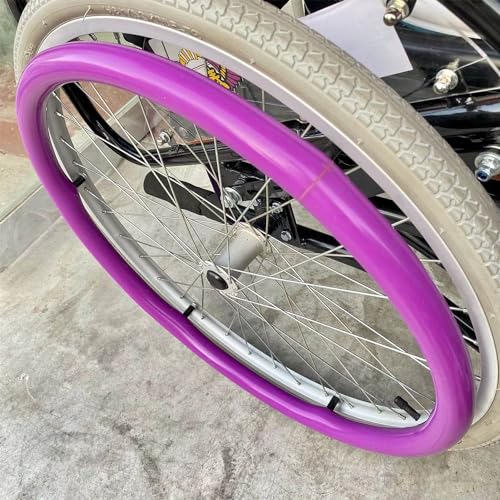 Housse fauteuil roulant silicone antidérapante violette 55,9 61 cm