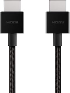 Belkin Ultra HD HDMI 2.1 Cable 6.6FT/2M, 4K Ultra High Speed HDMI Cable, 48Gbps HDMI 2.1 Braided Cord, Dolby Vision HDR & 8K@60Hz Capable, Compatible w/ Playstation, PS4, PS5, Xbox Series X & More