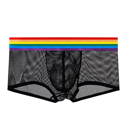 Men'S Bikini Panties Sexy Sexy Mesh Men'S Panties Hollow Boxers Shorts See Through Underwear