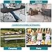 ZenStyle Indoor Outdoor Heavy Duty Plastic Folding Table Portable Picnic Table Fold-in-Half Utility Table w/Handle and Steel Legs for Camping, Dining, Party (Black, 6ft)