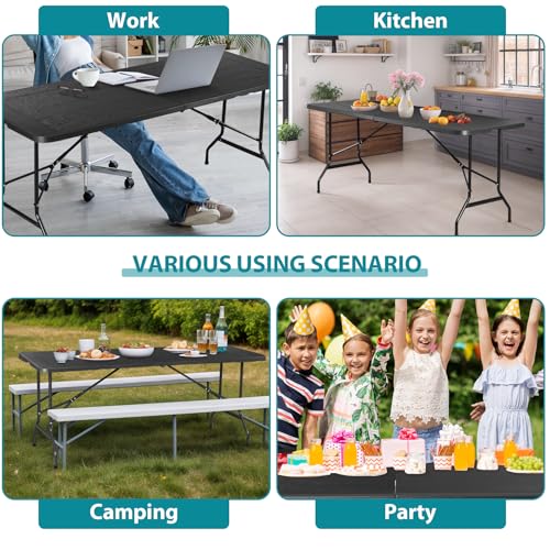 Table pliante 1,80 m extérieure et intérieure pour réception de fête - 4