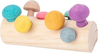 ibasenice Puzzle Toy Mushroom Toys 1pc Wooden Baby Kids Game Interesting Education Toys Simulation Children Toy Plaything Mushroom Educational Funny Creative Picking Prop Educational Toys Puzzle Toys