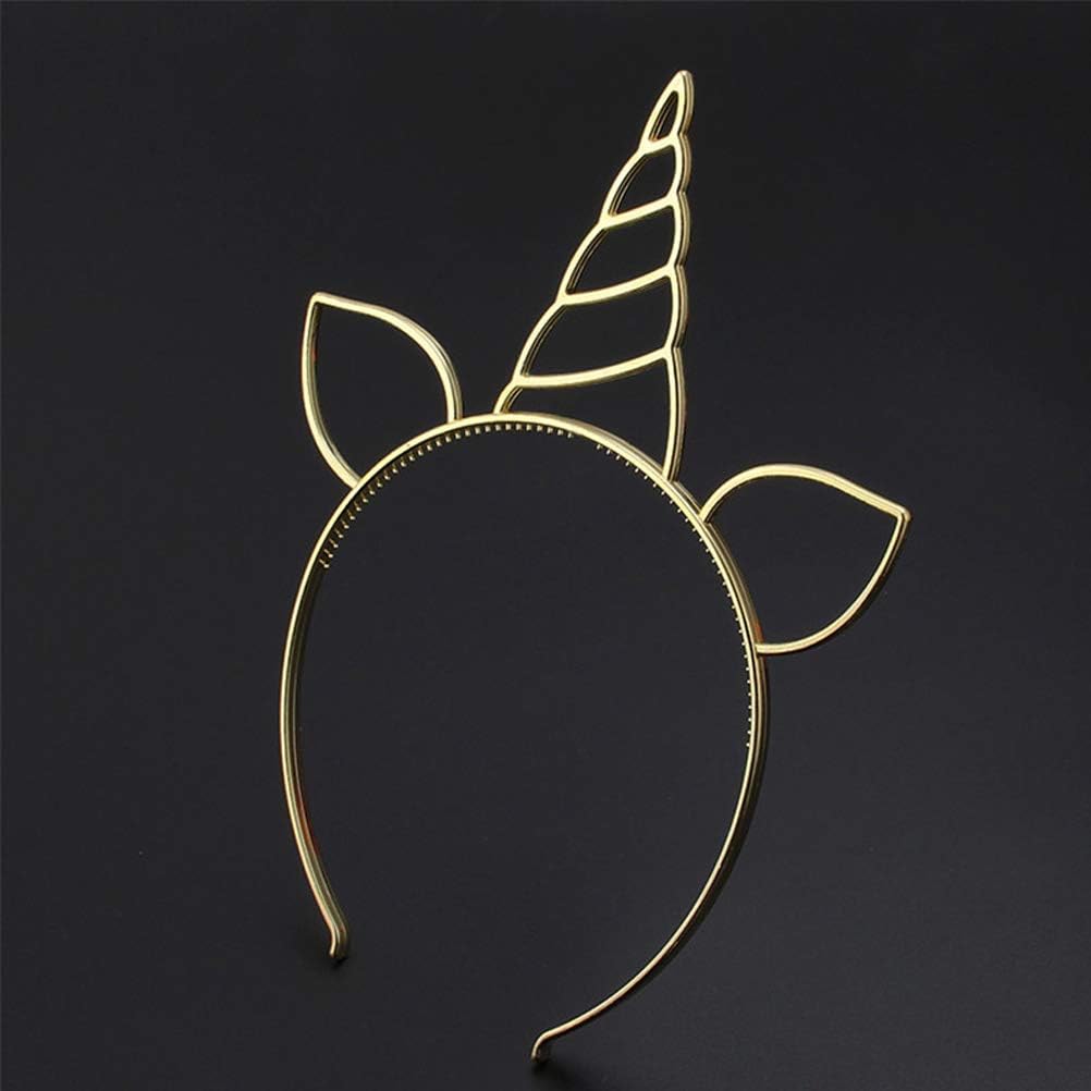 Minkissy 7Pcs Unicorn Headband Colorful Plastic Glitter Unicorn Headbands for Chrismas Halloween Party, Picture 1 - Image 5