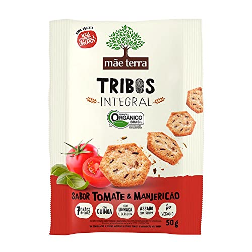 Mãe Terra Biscoito Salgado Orgânico Tribos Tomate E Manjericão 50G