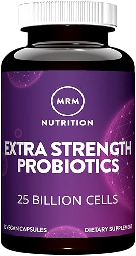 MRM Probióticos nutritivos extra fuertes | Salud intestinal + inmune | Prebióticos + postbióticos | 25 mil millones de células | Buenas bacterias