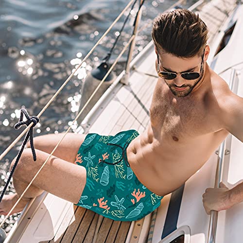 Short de bain vert foncé doublure en maille pour éviter les irritations à la plage - 2