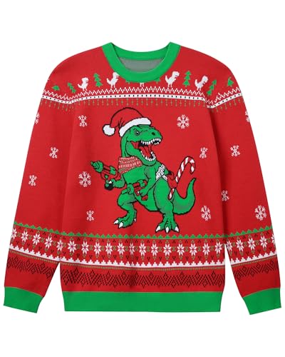 Runhit Ugly Christmas Sweater for Men Women Unisex Funny Christmas Sweaters Fun Holiday Pullovers Novelty Xmas Pullover Gift - Image 4