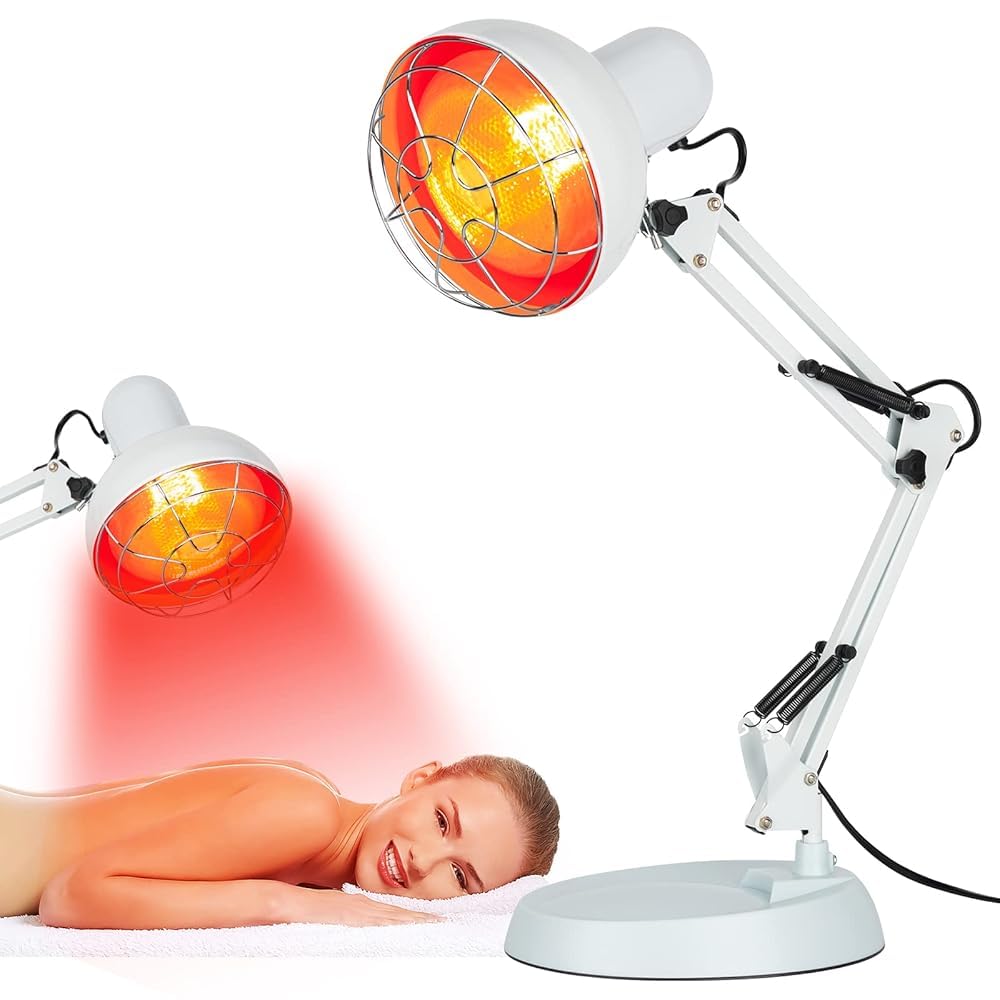 Cozion Lámpara In-frarroja de Calor 100W, Emisor de Luz Roja para Uso Doméstico