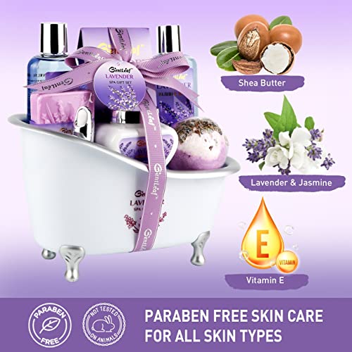 Gift Baskets for Women, Bath & Body Gift Set Scented with Lavender
