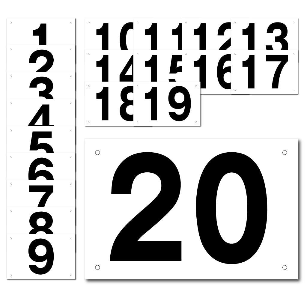 back number サイン Amazon | いいネットサイン 番号札 番号プレート 【20枚セット】1～20