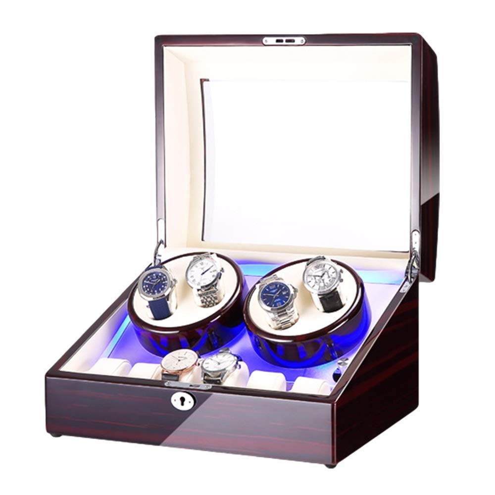 Boîte remontoir montre automatique 4 places et coffret de rangement