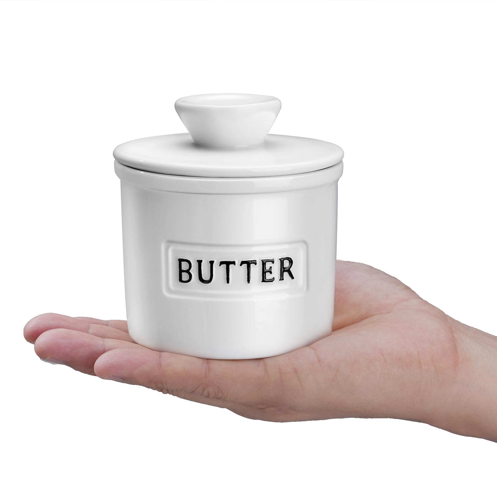 JSHKY French Butter Crock with Spreader, The Original Porcelain Butter Dish for Counter Gift for Mother’s Day, Thanksgiving - Image 4