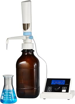 Digital Bottle Top Burette, Electronic Liquid Dispenser, with LCD Screen, Range 0.01-99.99ml, for Lab Accurate Reagent Dispensing - Without Brown Reagent Bottle