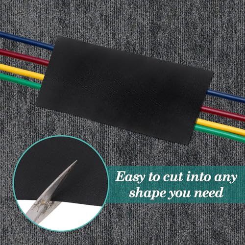 Cubierta para cables de alfombra Klmnop para manejo de cables y protección eléctrica para el hogar y oficina, 4 pulgadas x 31 pies miniatura 4