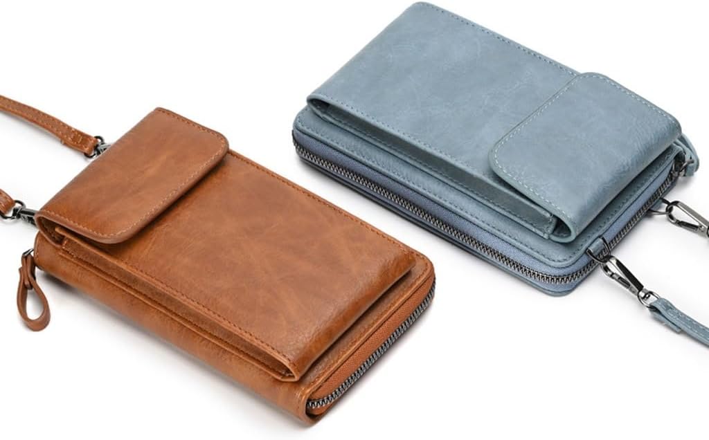 Small Cell Phone Bag Women's Bag Crossbody Bag Hasp Shoulder Strap for Handbag PU Leather Card Holder(D)