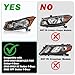 TUSDAR Headlight Assembly Pair Compatible with 2008-2012 Honda Accord Sedan 4-Door LX LX-P HFP EX EX-L Factory Style Headlamp Replacement Driver and Passenger Side