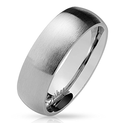 Bungsa 60 (19.1) silberner RING für Damen & Herren - Silber - Damenring aus EDELSTAHL matt - edler Edelstahlring geeignet als Verlobungsringe, Freundschaftsringe & Partnerringe