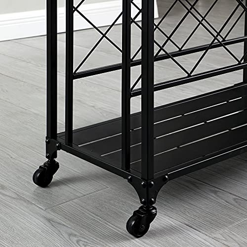 FirsTime-Co-Black-and-White-Riesling-Marbleized-Bar-Cart-Slim-Kitchen-Serving-Cart-and-Coffee-Cart-with-Storage-for-Liquor-and-Glasses-Metal-and-Wood-Industrial-30-x-1175-x-34-inches FirsTime Co Black and White Riesling Marbleized Bar Cart Slim Kitchen Serving Cart and Coffee Cart with Storage for Liquor and Glasses Metal and Wood Industrial 30 x 1175 x 34 inches
