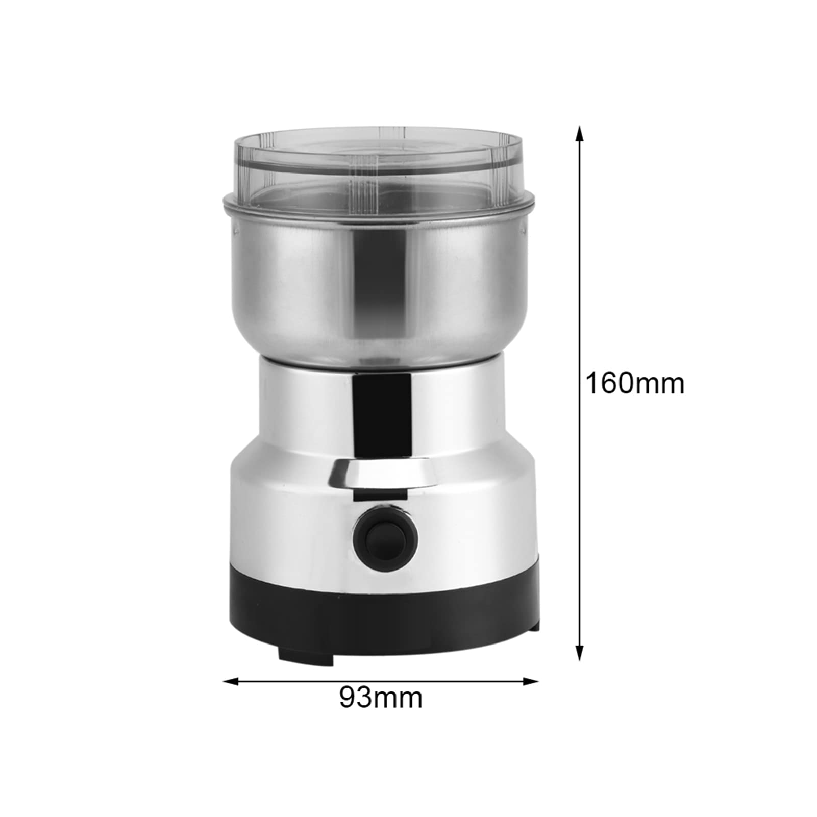 Elektrische Kaffeemühle 300W | Mini Gewürzmühle Für Bohnen & Gewürze | Edelstahl 350ml