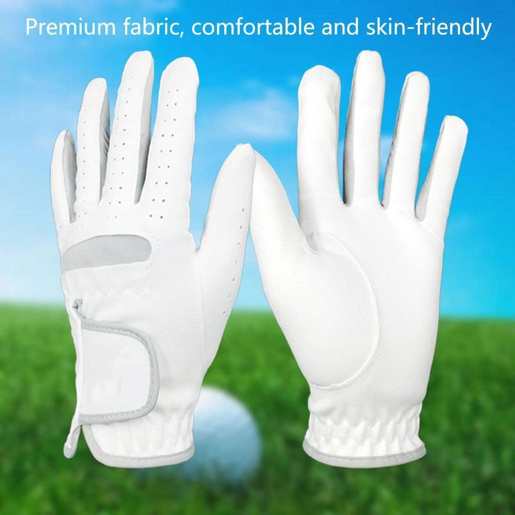 1 x men's golf gloves, left right hand, women's soft ultra-fibre cloth, breathable, wear-resistant, golf gloves, sports gloves (L 26)