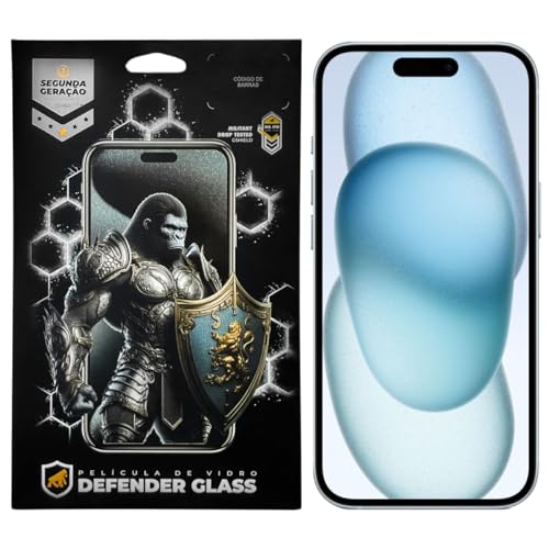 Gshield Película Defender Glass Preta para (iPhone 15)