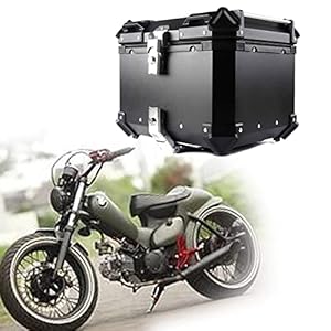 Evports Motorcycle Top Box Aluminum Motorcycle Luggage With Security Lock For Store Helmet, Waterproof Motorcycle Top Case With Back Cushion And Quick-Change Base,Silver-45L 9 51fpyyaubrl. sl500 . ss300