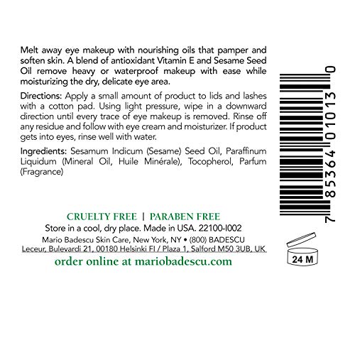 Mario Badescu 785364010130 Carnation Eye Makeup Remover Oil, Ideal For Combination, Dry Or Sensitive Skin, Cleansing And Moisturizing Waterproof Mascara Remover thumb #1