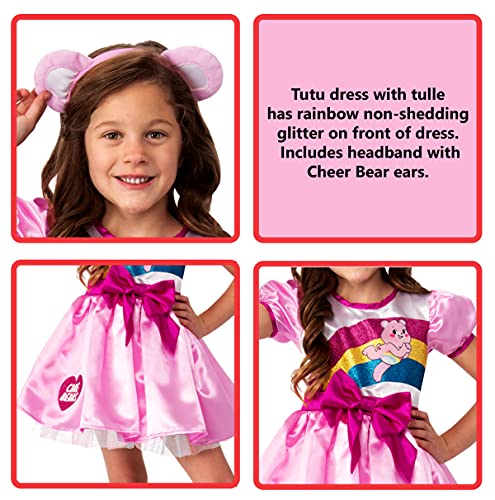Disfraz de niña Care Bears Cheer Bear Rubies talla Small miniatura 3