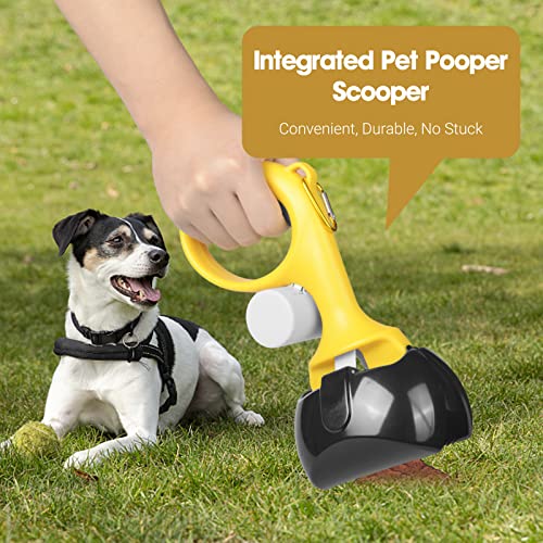 Pet Pooper Scooper for Dogs and Cats with Trash Bags Holder, Non-Breakable High Strength Material Poop Scooper for Easy Grass and Gravel Pick Up(Including a roll of Trash Bag) (Yellow) Pet Pooper Scooper for Dogs and Cats with Trash Bags Holder, Non-Breakable High Strength Material Poop Scooper for Easy Grass and Gravel Pick Up(Including a roll of Trash Bag) (Yellow)