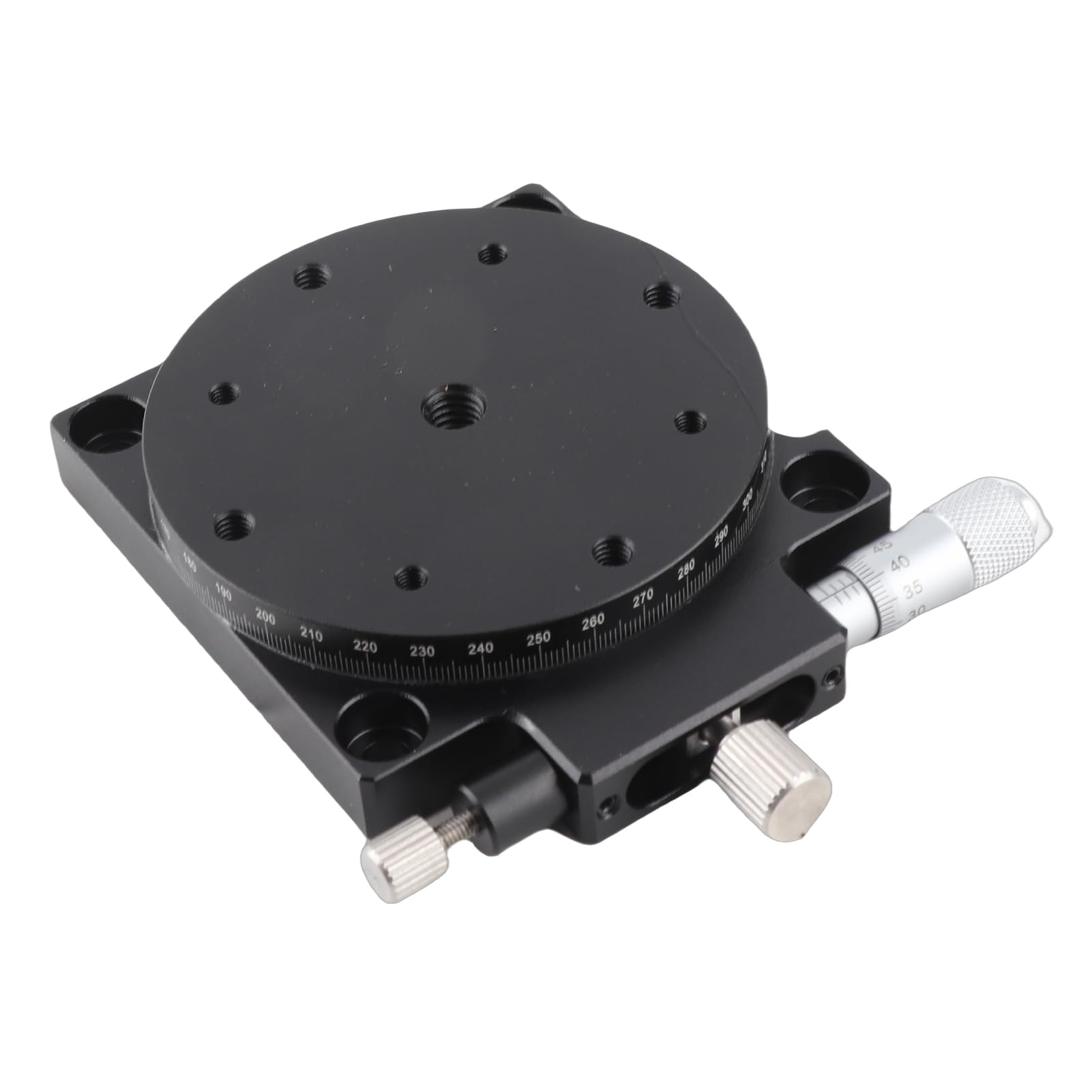 Yctze Manuelle Verschiebungsplattform, Manueller Trimmstations-Schiebetisch RS60 L, Rotierender Lineartisch mit R-Achsen, Optischer 60-mm-Schiebetisch, Ideal für Produktionsmaschinen