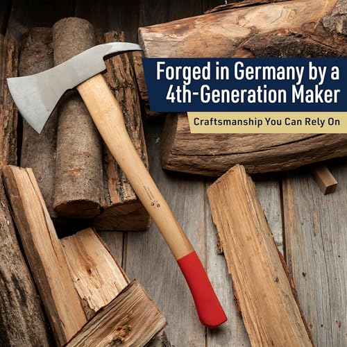 Wood Splitting Axe with Log Pick - 21” Camping Hatchet Axe for Chopping Wood with Forged Steel Head with Log Splitter Blade, Built-in Pickaroon Logging Tool, and Wooden Handle by Kings County Tools by Kings County Tools - Image 5