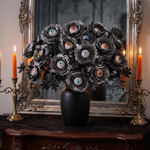 Flores artificiales de Halloween para centro de mesa y decoracion de hogar interior rustico 3