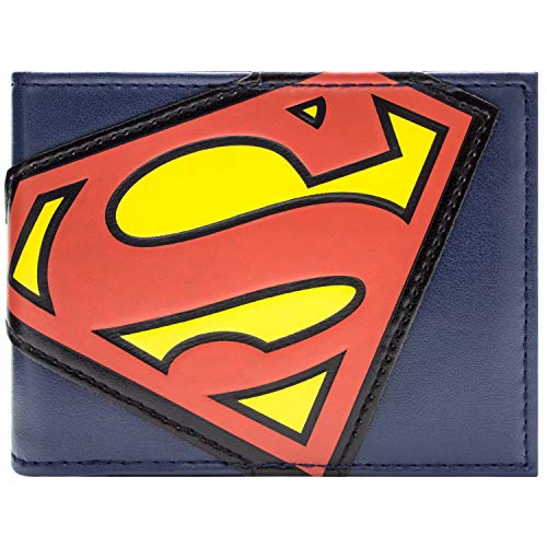 Cartera de DC Comics Superman traje Logo Azul