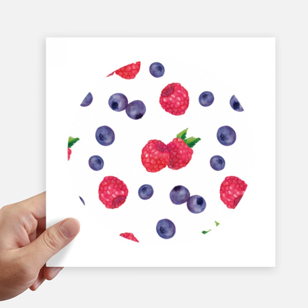 Pegatinas de arándano y fresa cuadradas de 20 cm para decorar maletas y portátiles 4 uds