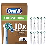 Oral-B Pro Cross Action Original Electric Toothbrush Head - Pack of 10 Replacement Toothbrush Heads, Suitable for Mailbox, White (Packing May Vary)