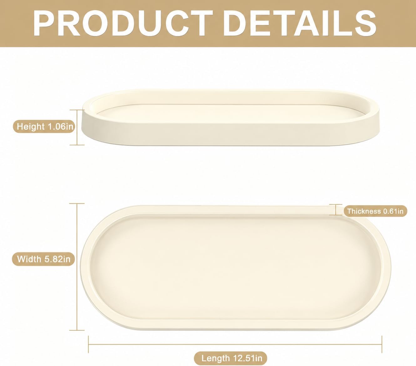 Bathroom Tray,Vanity Tray,Perfume Tray for Makeup,Perfume,Trinket