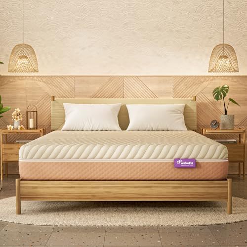 Image of Wakefit ErgoTech EcoLatex Infiniti Mattress | 12 Years Warranty | Single Size Mattress | 6-Inch Bed Mattress | 72x30x6 inches, Firm Comfort, Creme Beige